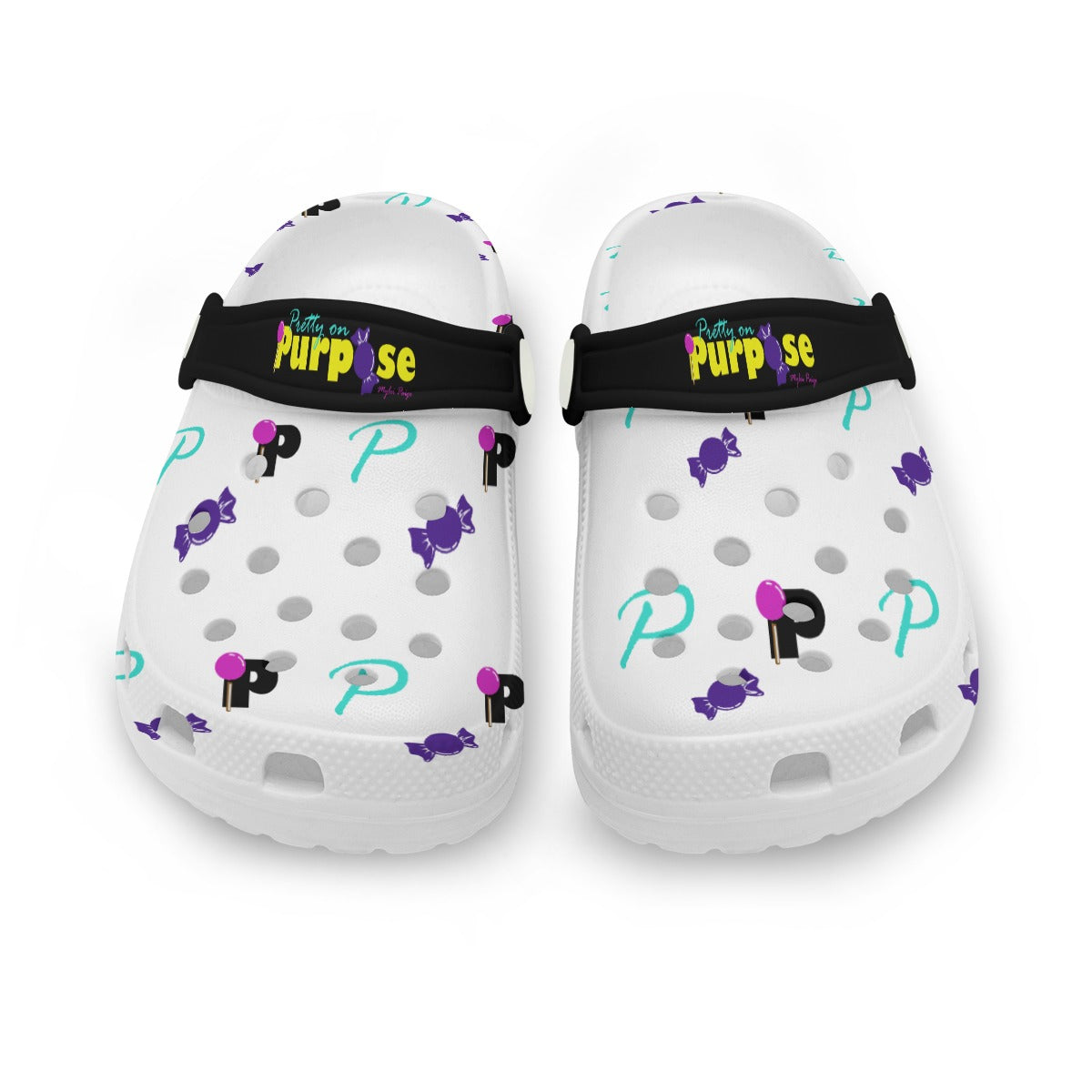 POP KID'S LOGO PRINT WHT Children's Hole Shoes