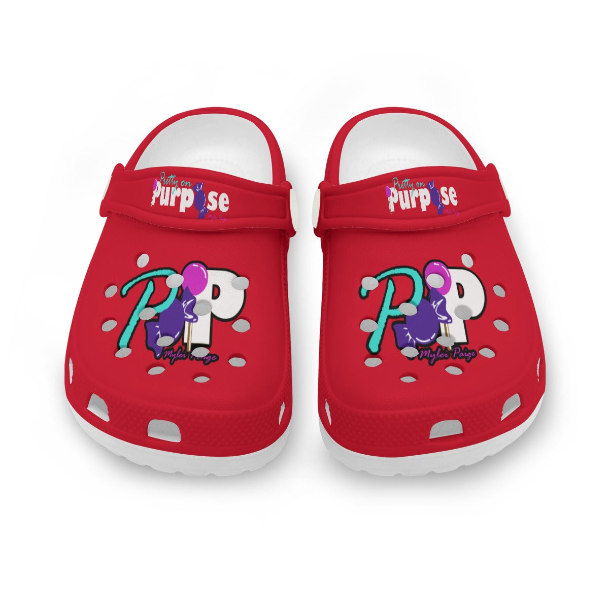 POP KID'S RED Children's Hole Shoes