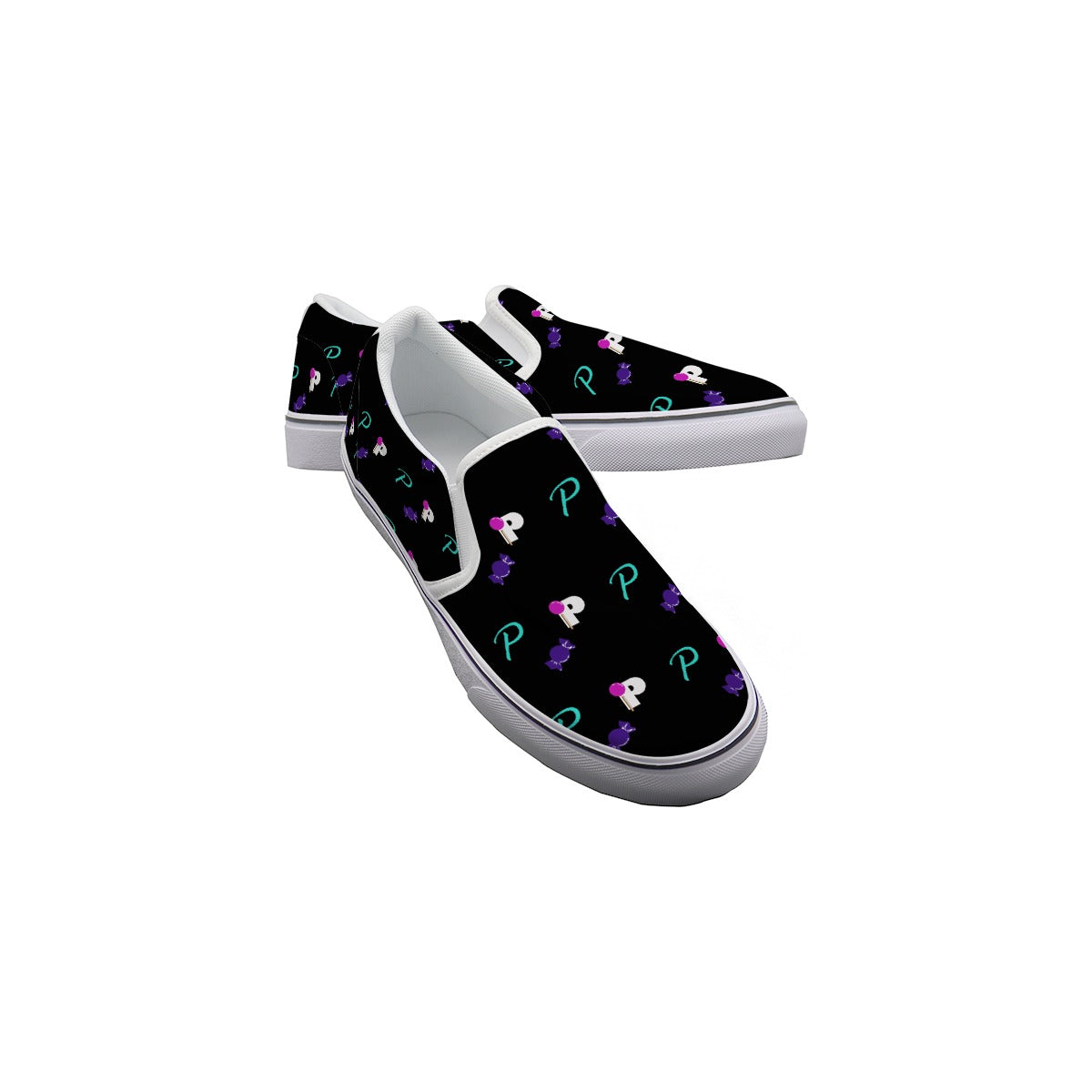 POP Kid's LOGO PRINT Slip On Sneakers