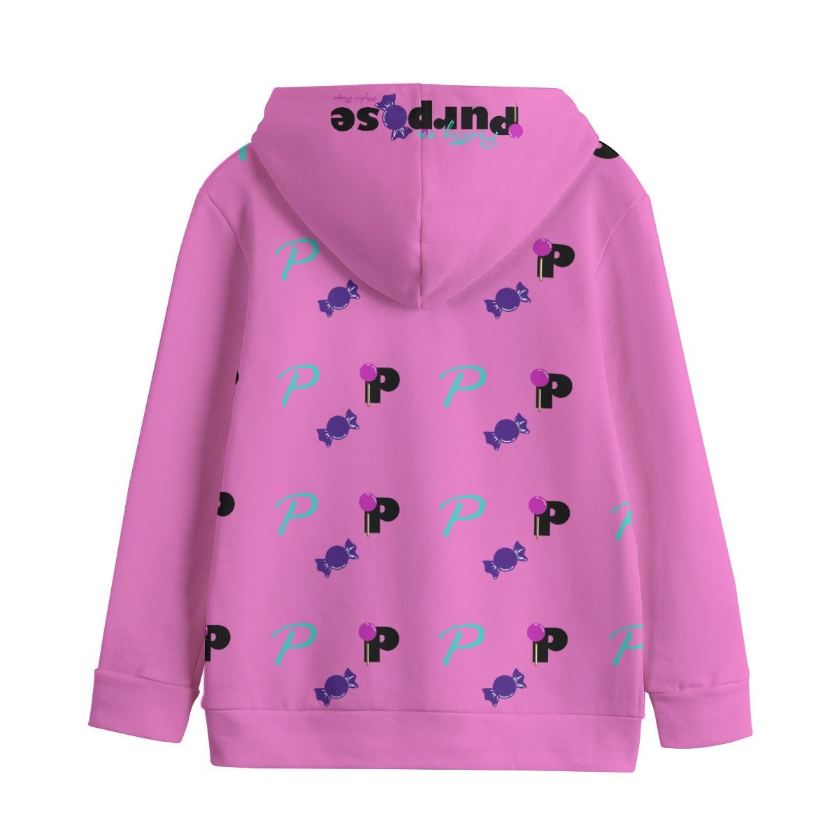 Pop Kid's Pink Candy rain  Pullover Hoodie