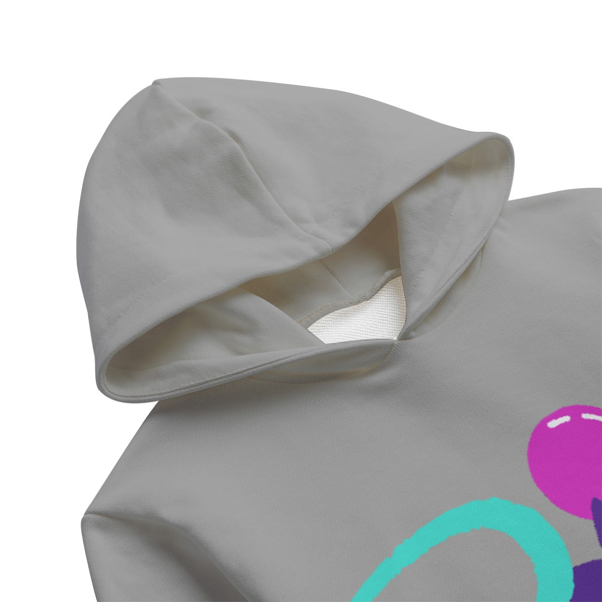 Pop Kid's Wolf Grey Logo Hoodie